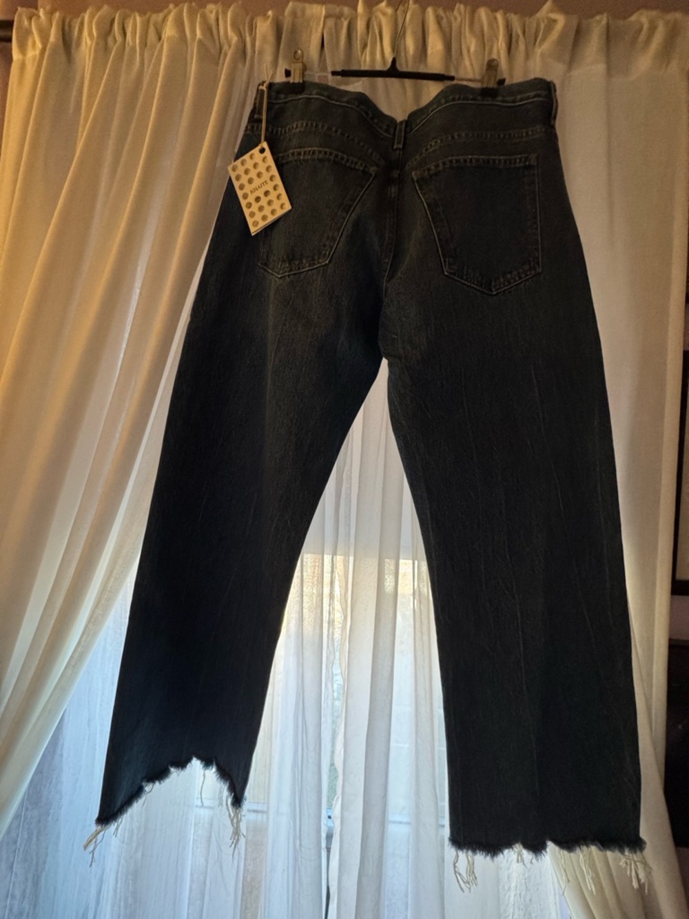 KHAITE Blue Washed Relaxed Straight Jeans